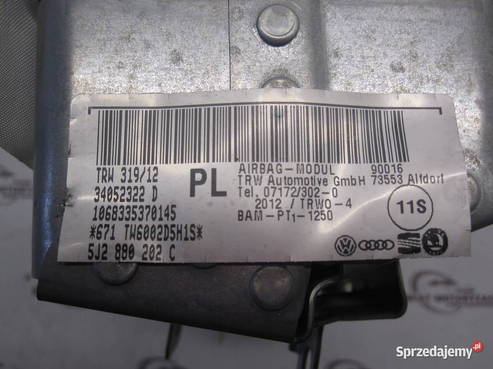 SKODA FABIA II AIRBAG poduszka pasażera Kielce