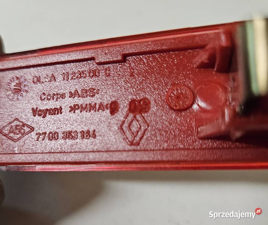 TRAFIC VIVARO ODBLASK ZDERZAKA TYŁ 7700353184 uniwersalne Odblaski Międzychód