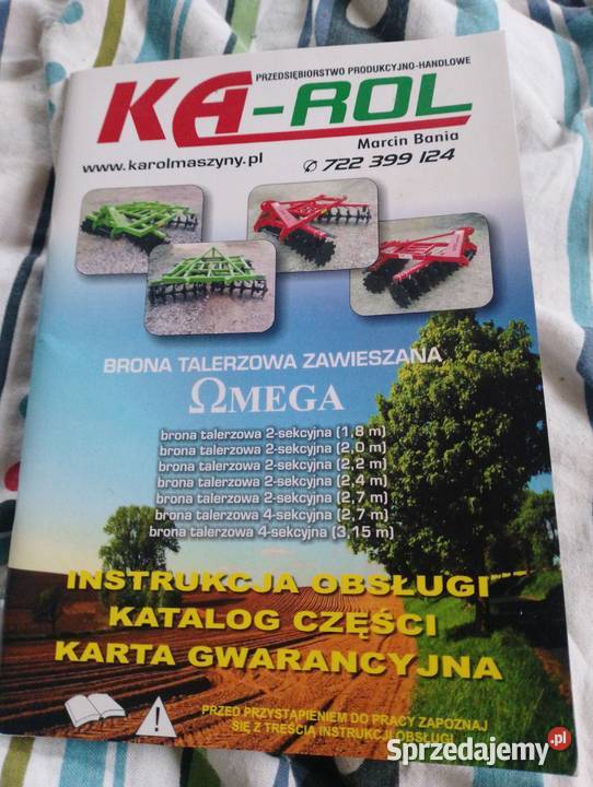Brona talerzowa Omega 275Nowa w obniżonej Dąbrowica