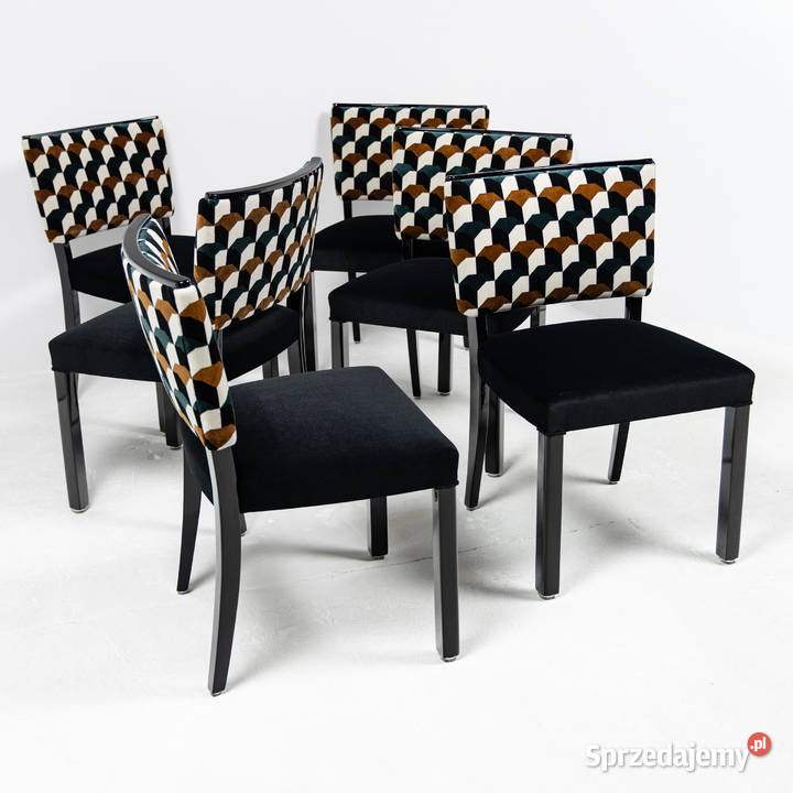 Komplet 6 krzeseł Modernizm Art Deco Antyki Meble Swarzędz