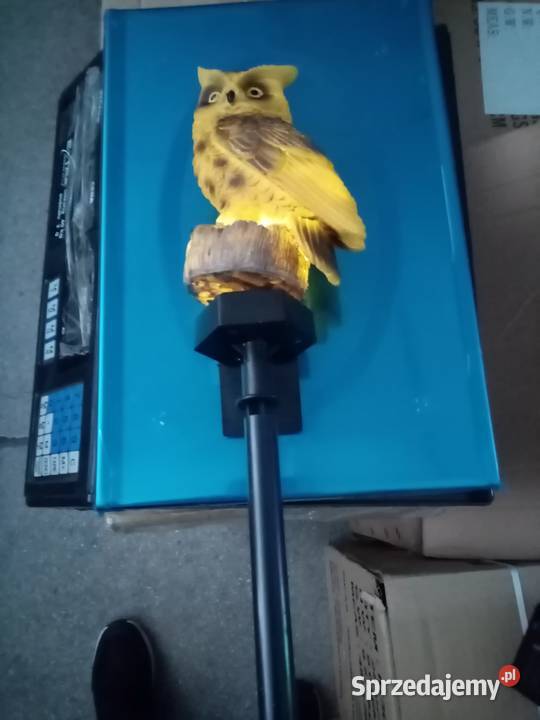 lamka ogrodowa solarna figurka sowy ciepłe