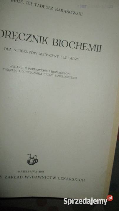 Podręcznik biochemii TBaranowski biochemia