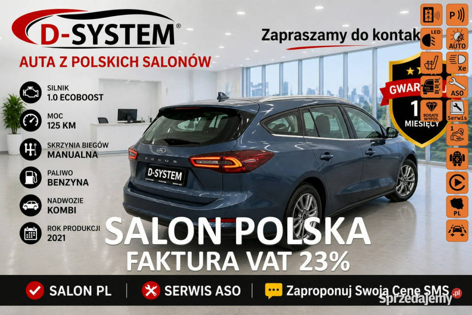 Ford Focus 2023 Salon Polska 1Właściciel podgrzewane fotele Białystok
