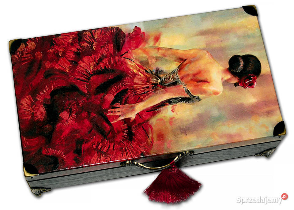 SZKATUŁKA pudełko drewniane 8 przegród CARMEN Bydgoszcz