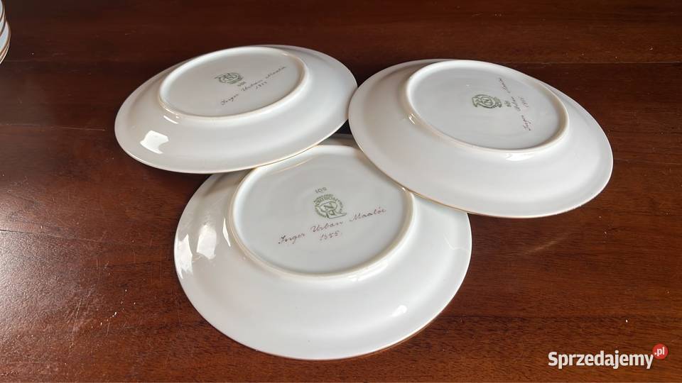 Talerz z Fabriken Porcelan Norden Owoce ręcznie Porcelana i szkło Gdańsk
