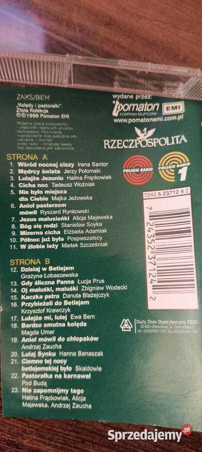 Złota kolekcja KOLĘDY I PASTORAŁKISantor Wodecki 1 płyta Gliwice sprzedam