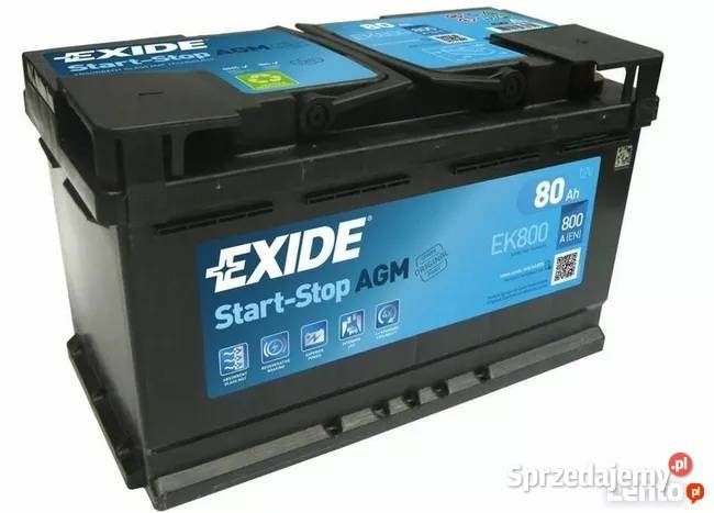Akumulator 80Ah 800A AGM EXIDE DARMOWY DOWÓZ Tychy