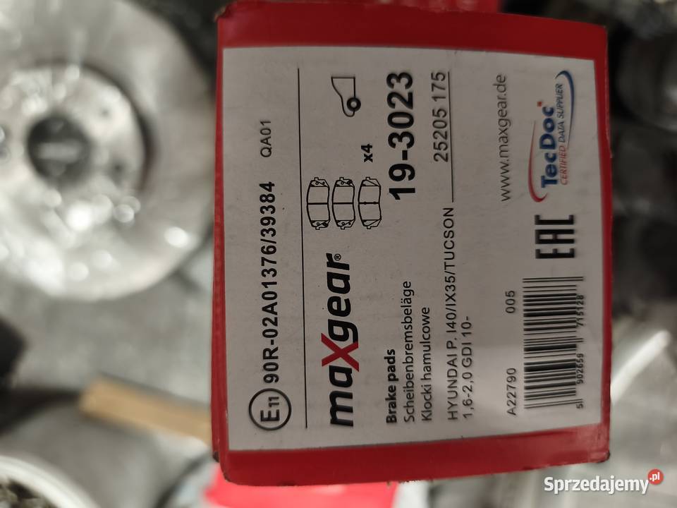 HYUNDAI I40 16 i 20 klocki i tarcze hamulcowe Strzelce Opolskie sprzedam