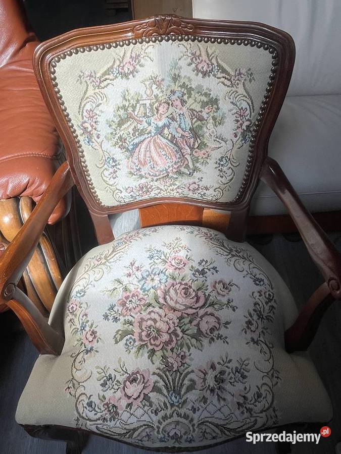 Komplet vintage stolik kawowy 2 Krzesła i Krosno