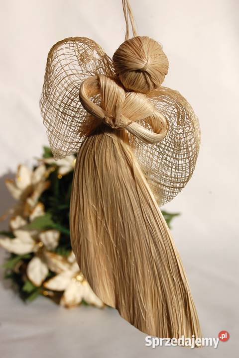 Anioł anioły z włókna abaca sznurka naturalne beżowy Lublin sprzedam