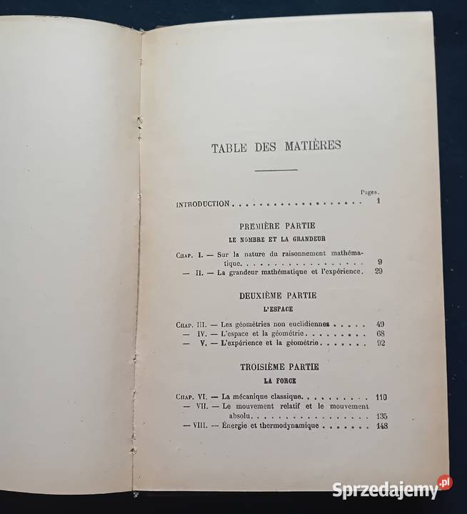 H Poincare La Science et lHypothese E Flammarion Antykwariat Koźminek