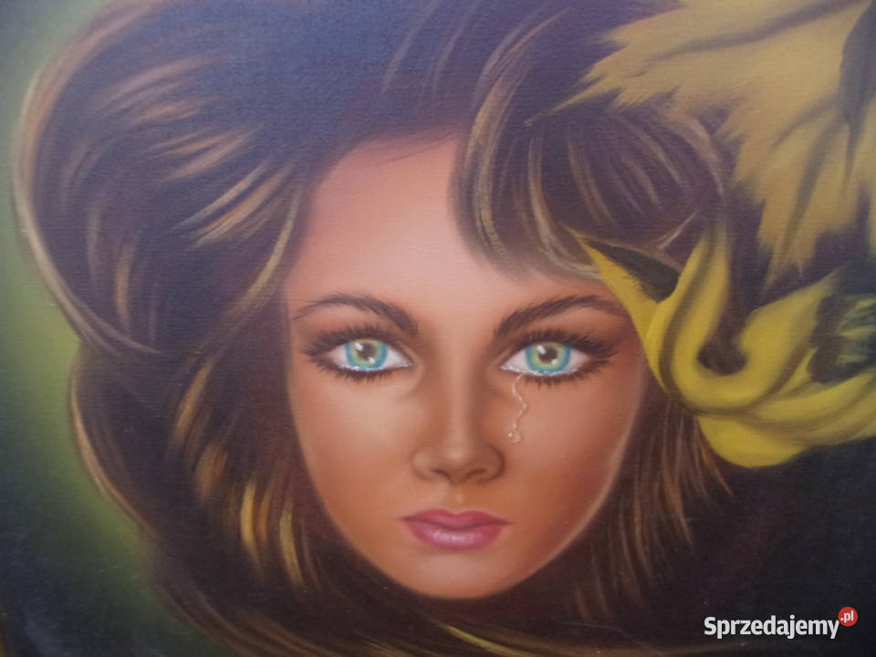 Stary ładny obraz MIŁOSNE WSPOMNIENIE w Warszawa