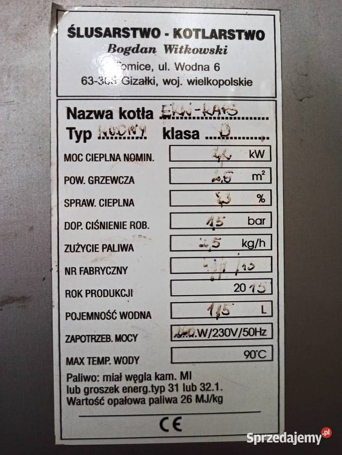 PiecKocioł na ekogroszek Witkowski 22 kW z Radom