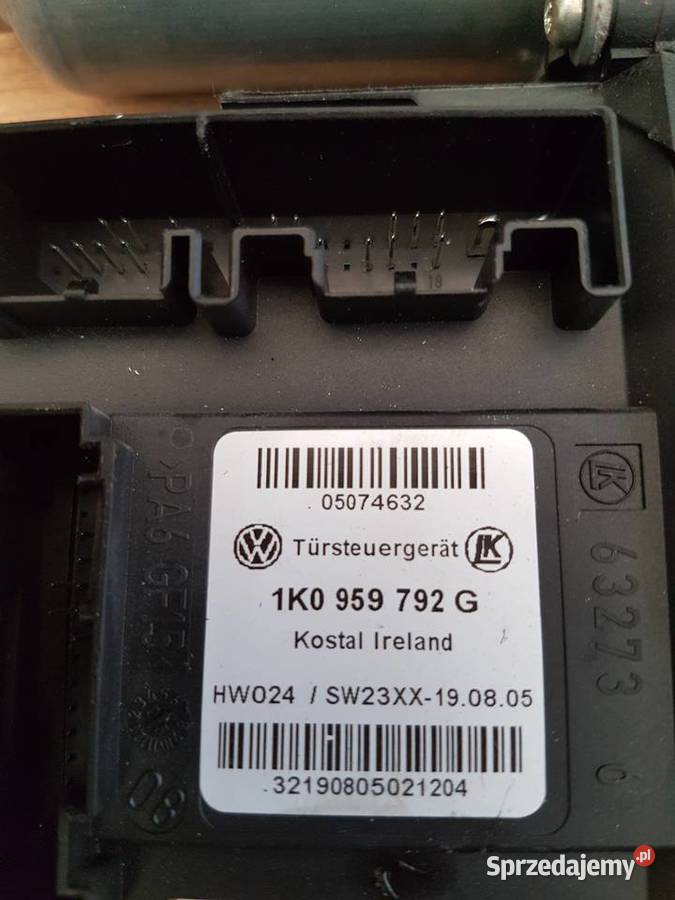 VW CADDY SKODA SILNICZEK SZYBY MODUL PRAWY PRZOD osobowe wielkopolskie Turkowice
