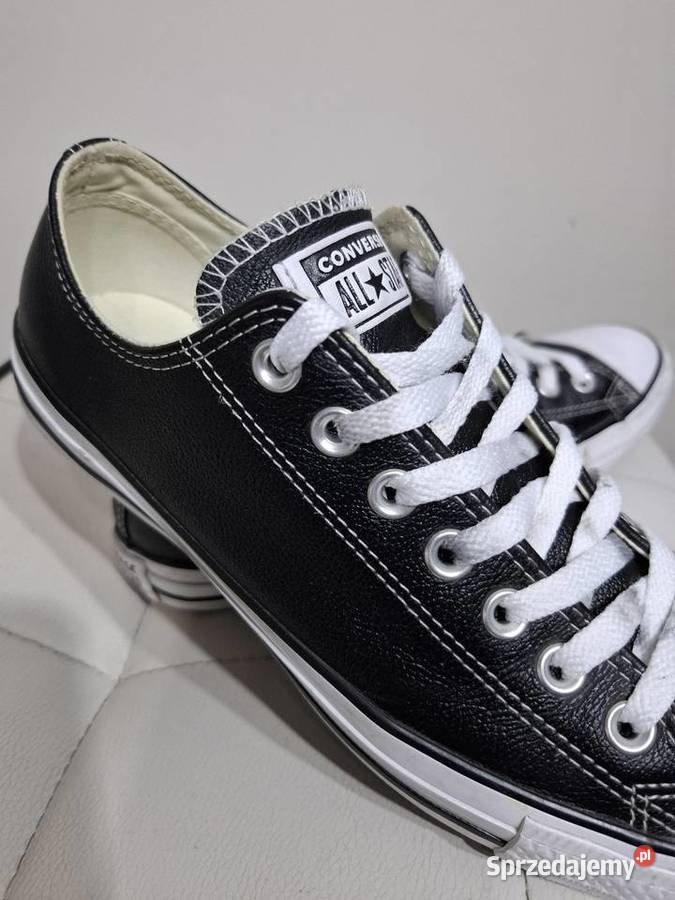 Converse 42 All Star skórzane trampki czarne Sportowe