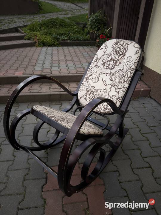 Drewniany fotel bujany Fotele Wiśniowa