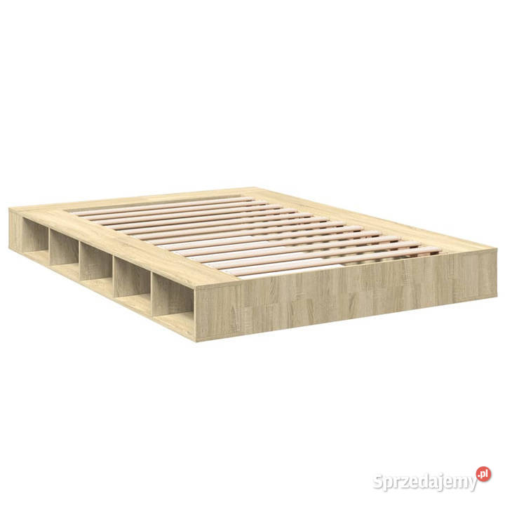 Rama łóżka dąb sonoma materiał drewnopochodny