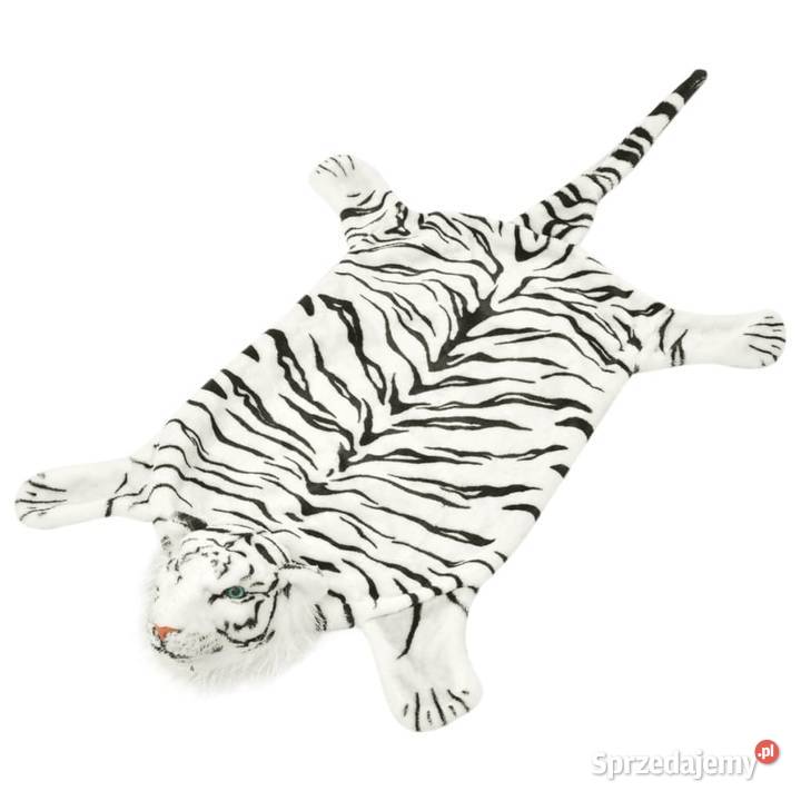 vidaXL Pluszowy dywanik tygrys 144 białySKU80169 Dywaniki łazienkowe Warszawa