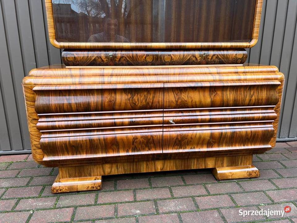 Witryna Serwantka Politura Orzech Stara Antyk Swarzędz