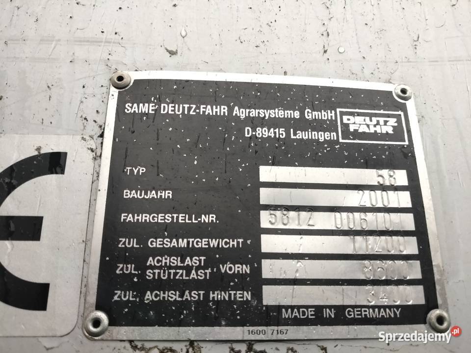 Deutz fahr 5530h 2001r hydrostat Łopatno sprzedam