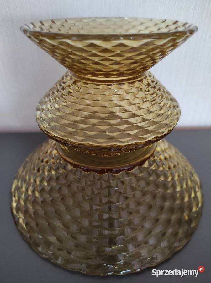 Salaterki miski szkło Prądniczanka PRL 4 Białystok