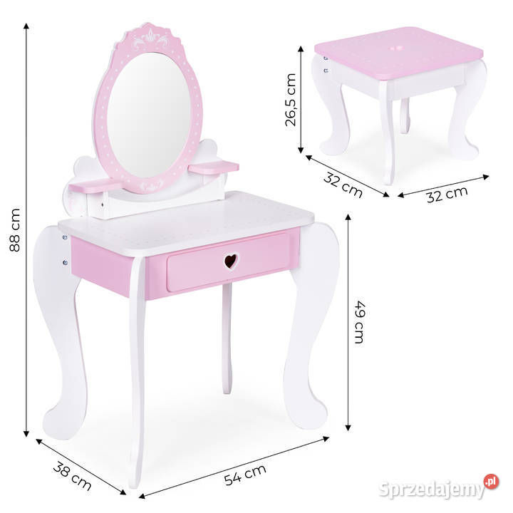 Toaletka dziecięca zabawkowa duża z lustrem Smogorzów sprzedam