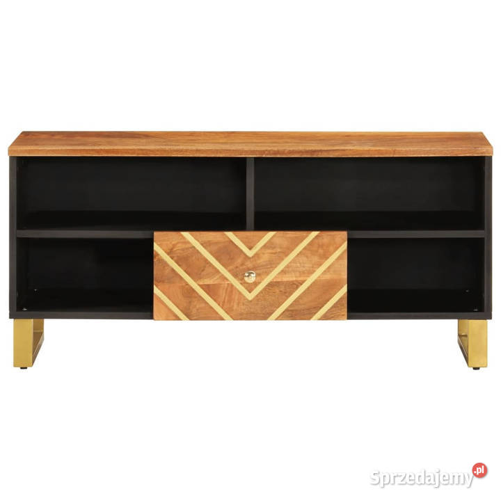 Szafka pod TV brązowoczarna 100x335x46 lite