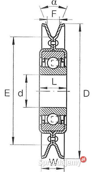 Koło napinające 129 mm otwór 16 mm RSRA16129LO Kamionna