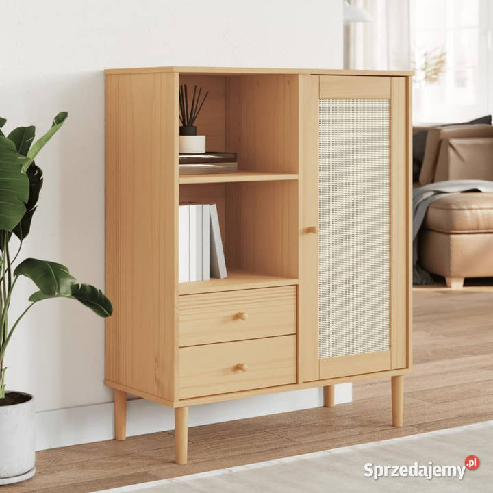 Szafka SENJA imitacja rattanu brązowa 90x40x112 sprzedam