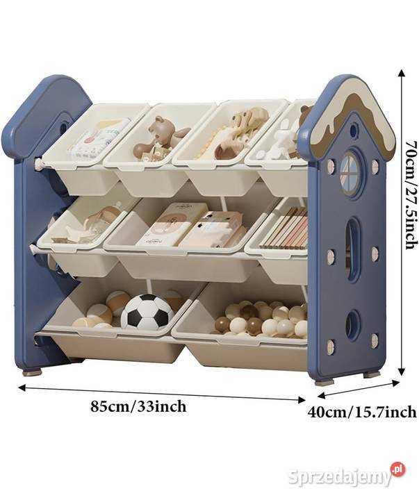 Organizer na zabawki do pokoju dziecięcego BIAŁY wielkopolskie