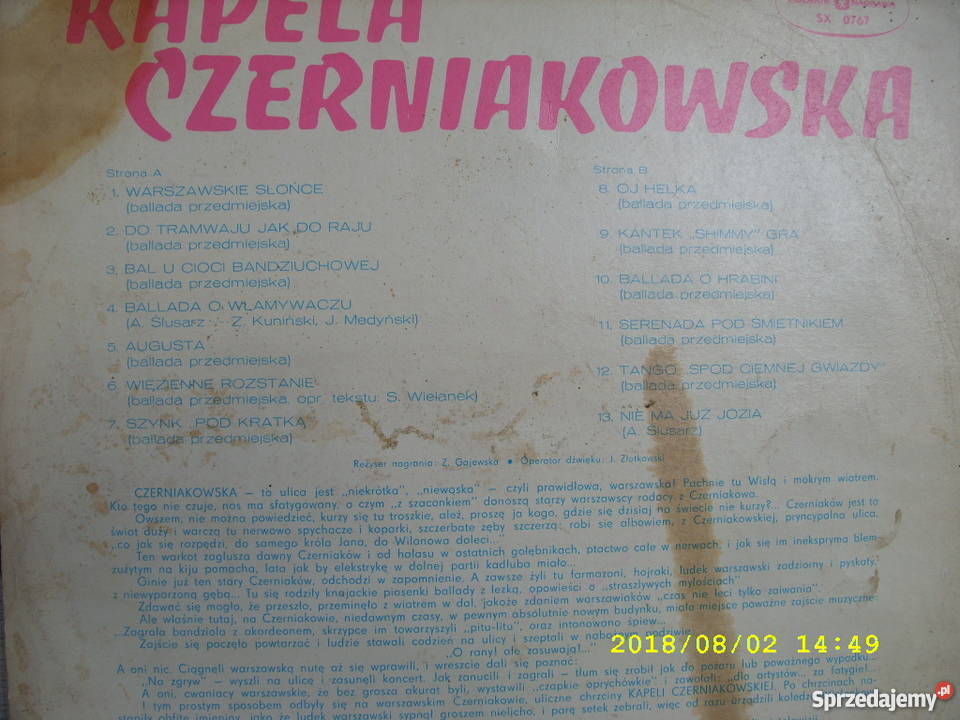 LP folk KAPELA CZERNIAKOWSKA 2 LP dolnośląskie Wołów