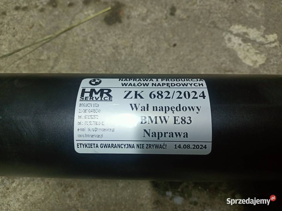 Wał napędowy BMW x3 e83 Radzyń Podlaski