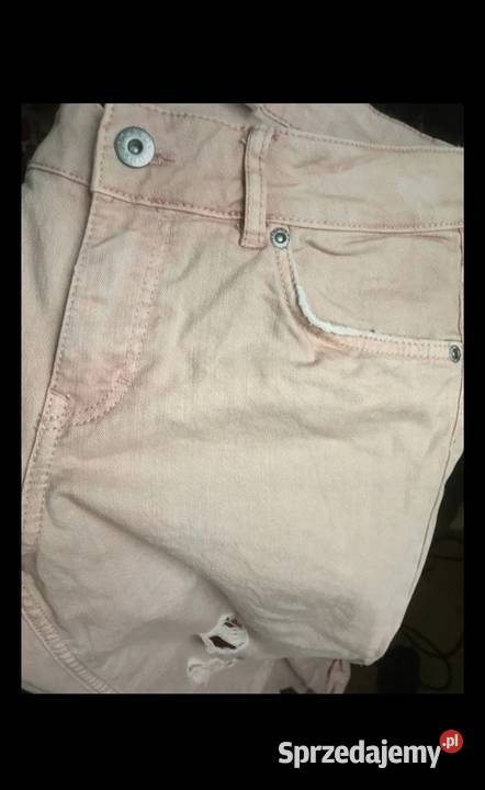 HM spodnie dżinsowe destroy ripped jeans z Leszno