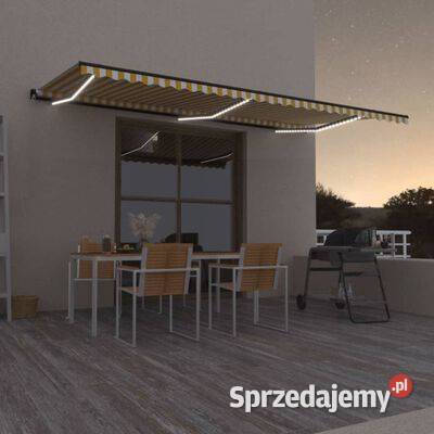 vidaXL Ręcznie zwijana markiza z LED 600x350 mazowieckie Warszawa