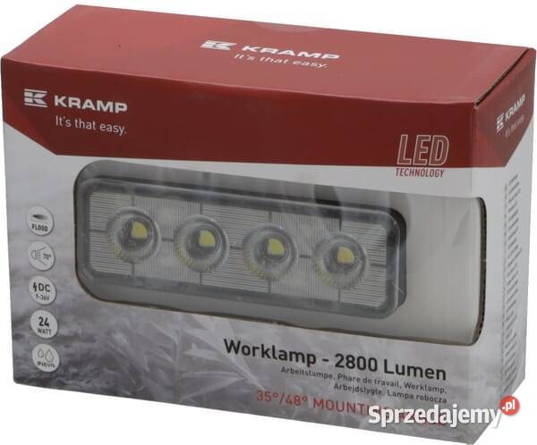 Lampa robocza LED prostokątna 24W 2800lm 936V Oświetlenie małopolskie
