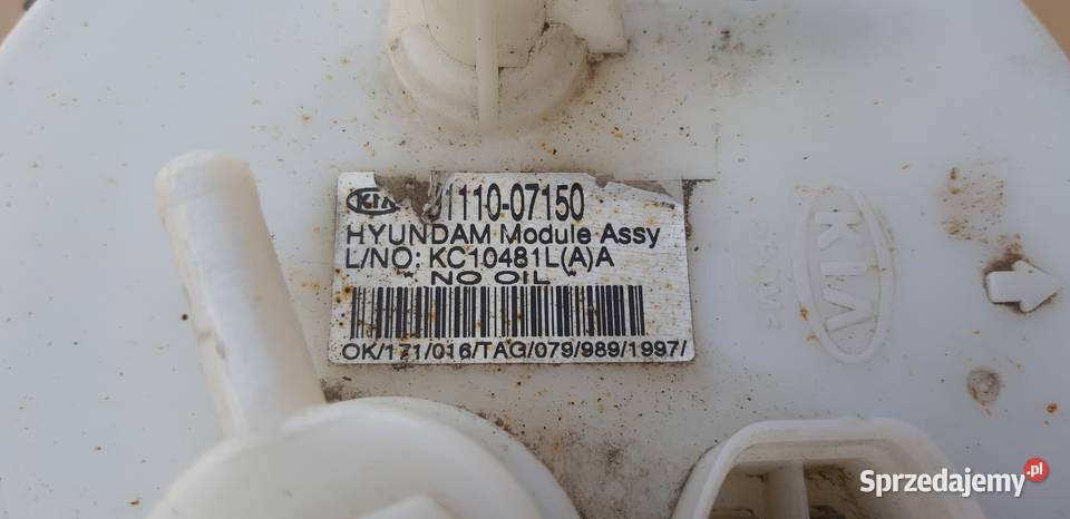 KIA PICANTO II WKŁAD ZBIORNIKA PŁYWAK osobowe Bieleń