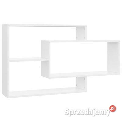 vidaXL Półki ścienne białe 104x20x585 płyta