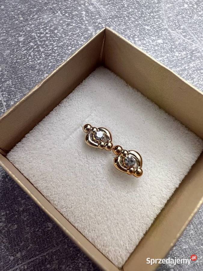 Kolczyki złote z diamentem Jasło