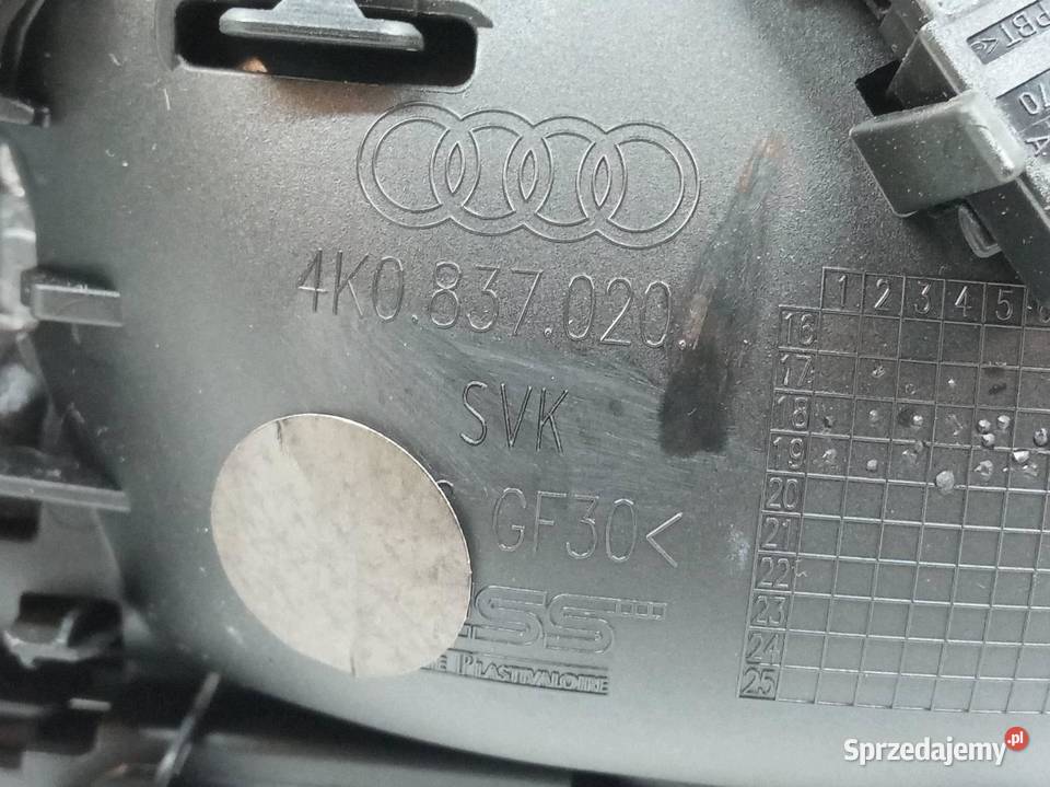 KLAMKA WEWNĘTRZNA PRAWA PRZÓD 4K0837020 Audi A6