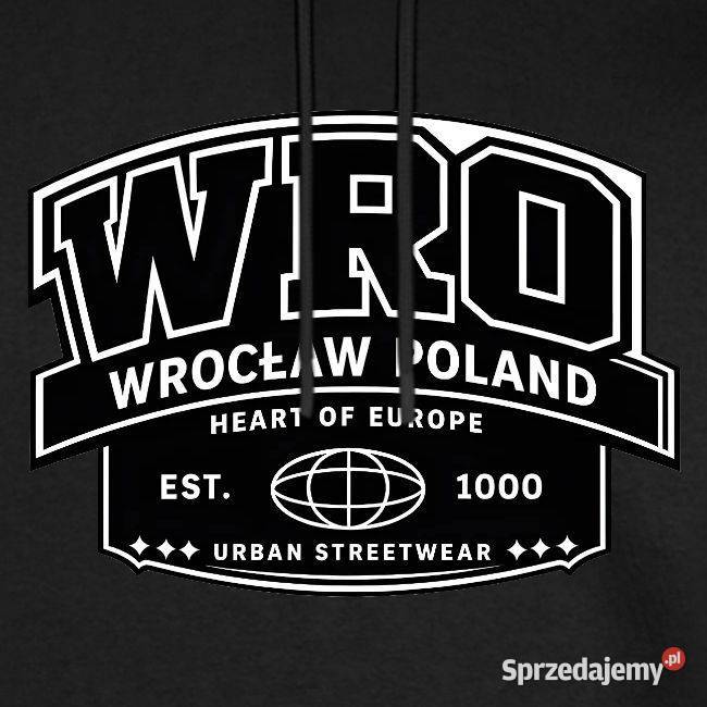 Ekologiczna męska bluza z kapturem Premium WRO Kraków