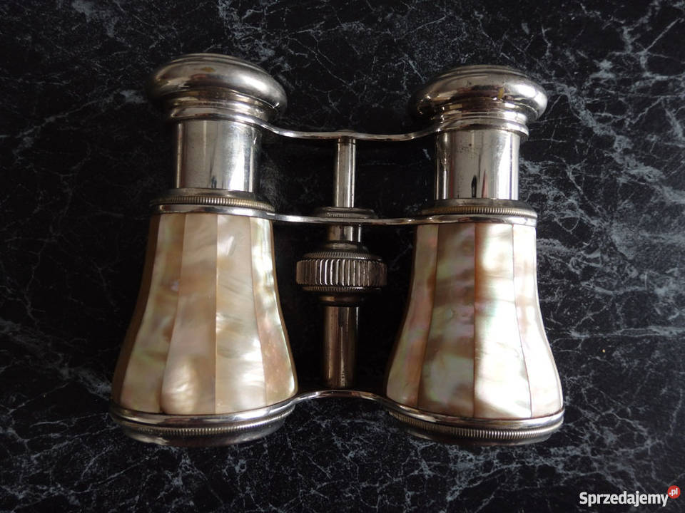 Stara lornetka teatralna masa perłowa Łódź