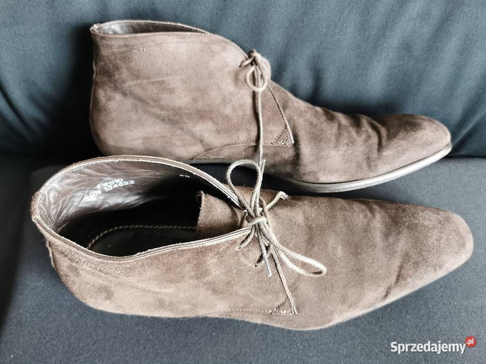 Półbuty Cuoio Genuino Skóra Naturalna Zamsz 44 Łódź