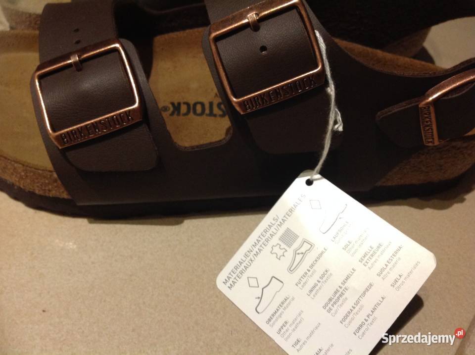Brązowe Sandały Męskie BIRKENSTOCK 39 skórzane skóra lubuskie Nowa Sól