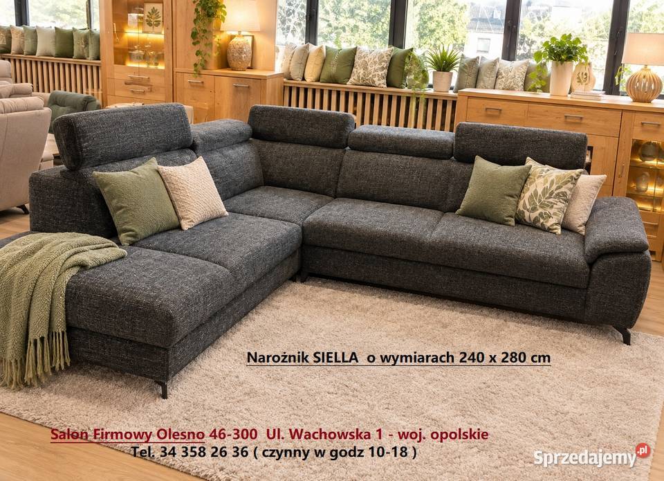 Nowy naroznik SIELLA 240 x 280 ze spaniem 40 Olesno