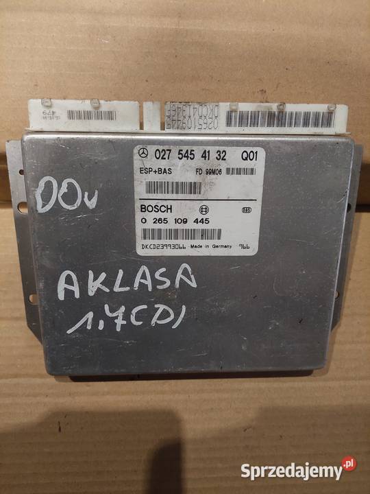 MERCEDES A KLASA 17 sterownik 0265109445 osobowe