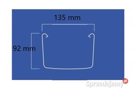 Krop rynna kwadratowa 135 mm 4 m grafit metal podlaskie Białystok
