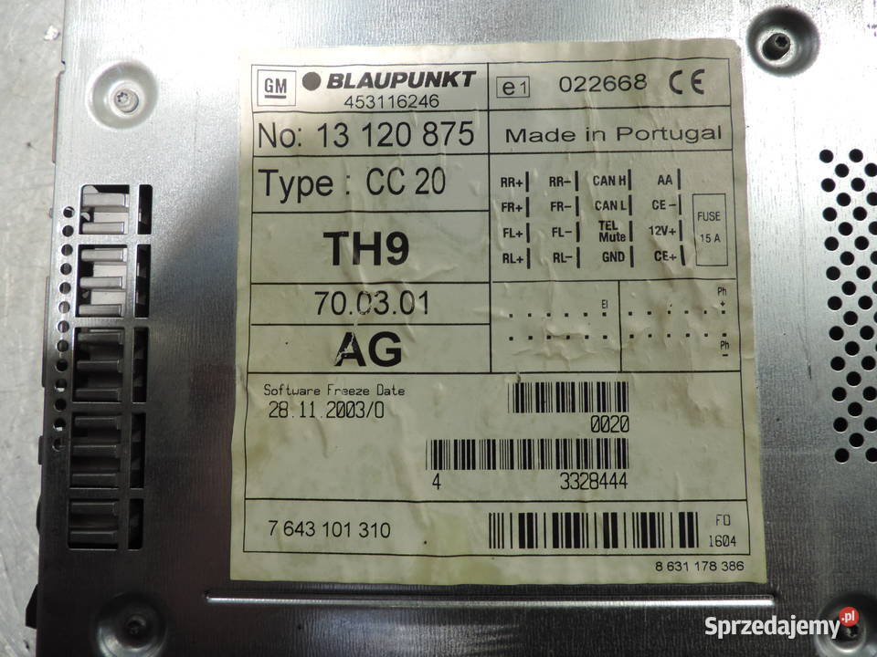 RADIO OPEL ASTRA III H 13120875 Nowy Sącz