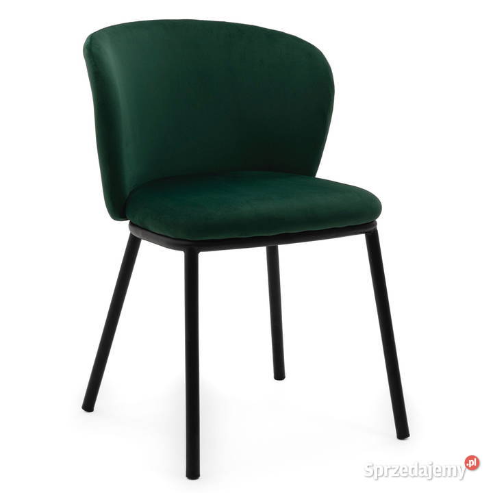 Krzesło Tapicerowane Bari Butelkowa Zieleń