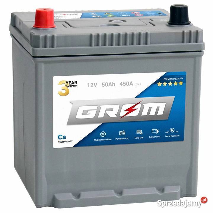 Akumulator GROM Premium 50Ah 450A SOSNOWIEC osobowe
