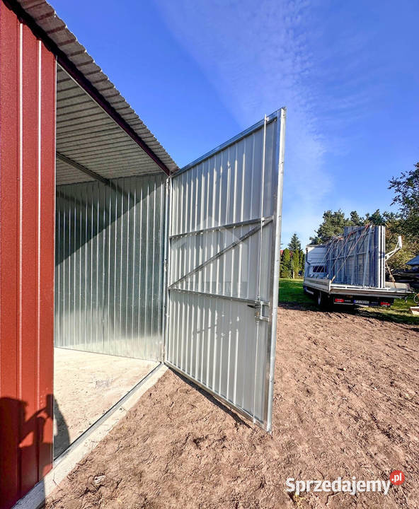 Hala Garaż blaszany 12x5m brama dwuskrzydłowa Wągrowiec sprzedam